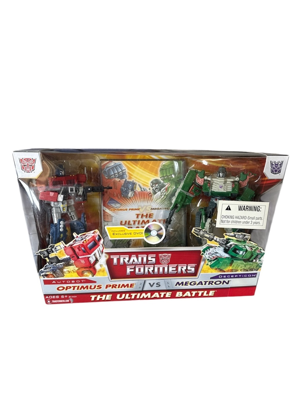 OPTIMUS PRIME vs MEGATRON Transformers The Ultimate Battle Boxed Set + DVD 2006
